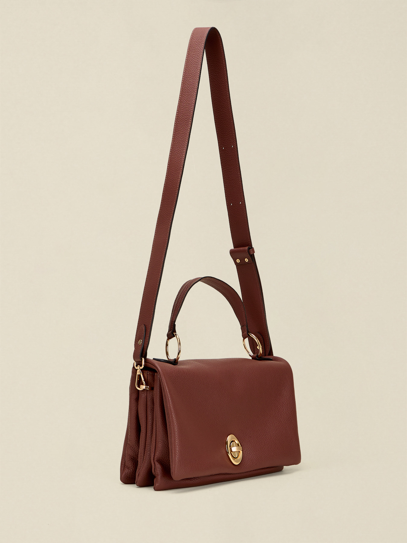Ophelia shoulder bag in genuine leather image number 4