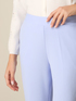 Pantalones regulares de tejido crep&eacute; image number 2