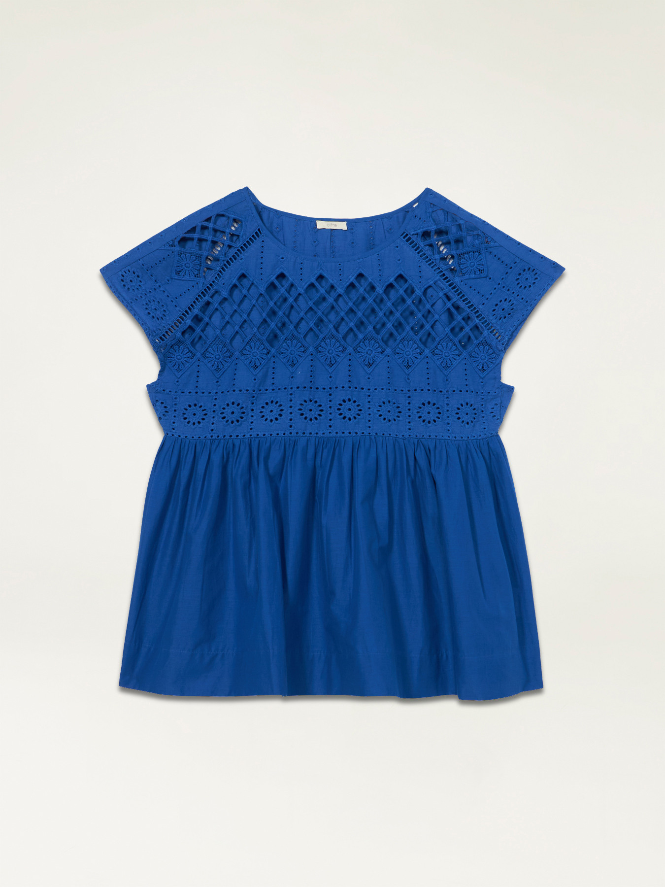 Bluse in A-Linie mit St. Galler Spitze image number 4