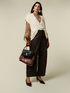 Pantalon palazzo en tissu enduit image number 0
