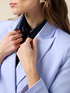 Double-breasted blazer with covered buttons image number 2