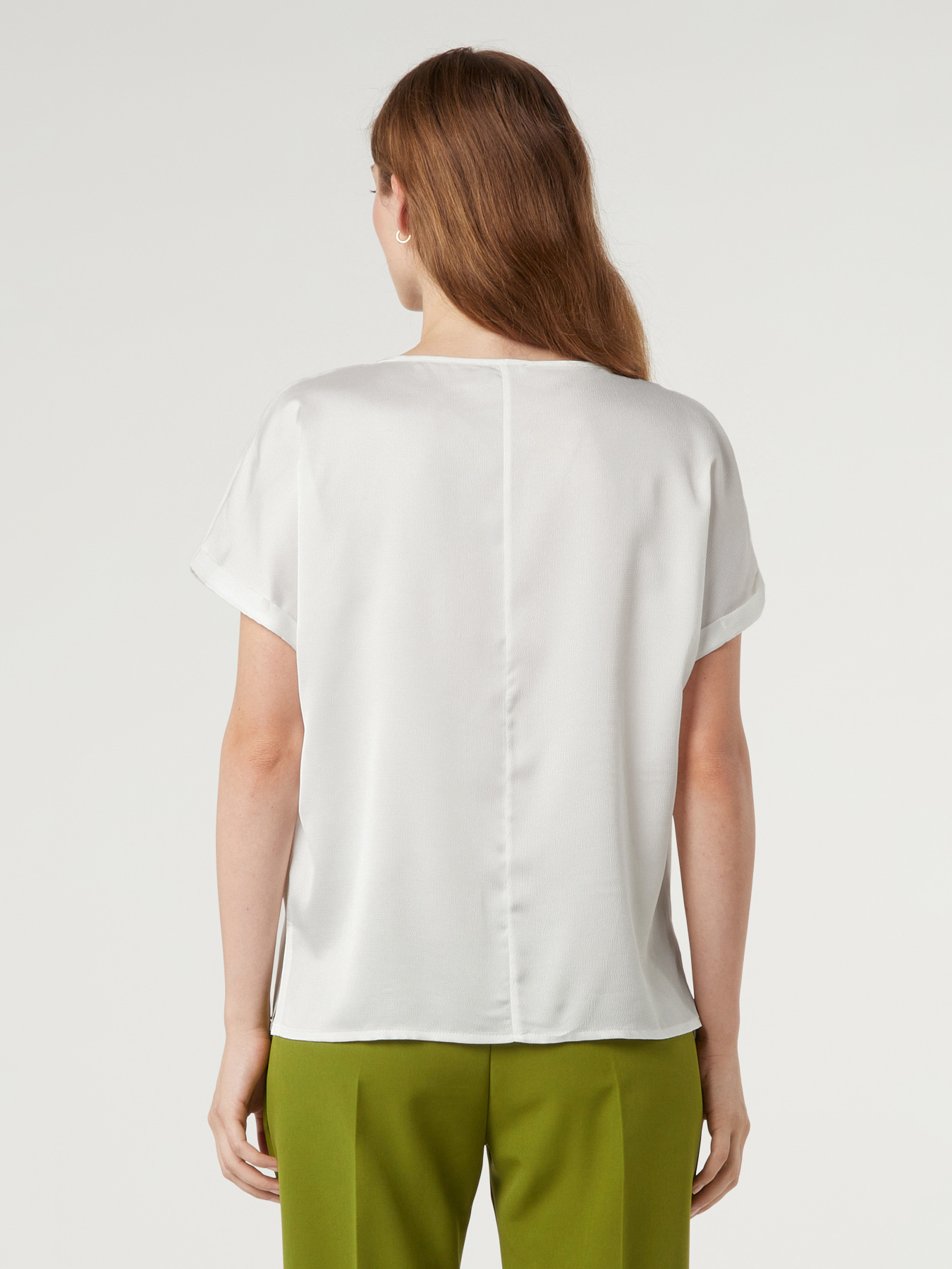 Blusa boxy con mangas cortas image number 1