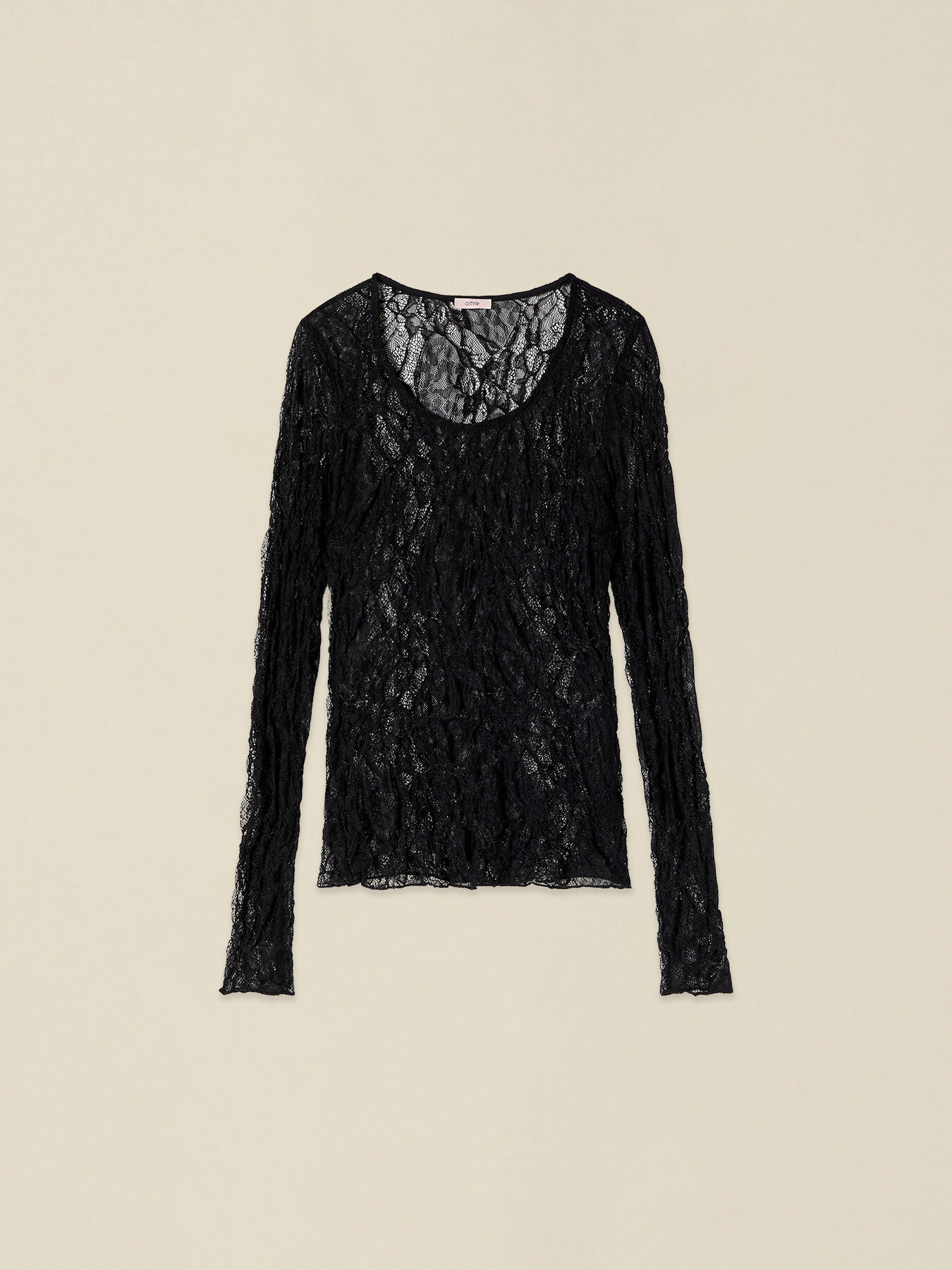 T-shirt maniche lunghe in pizzo image number 3