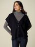 Short-sleeve cardigan with embroidery image number 0