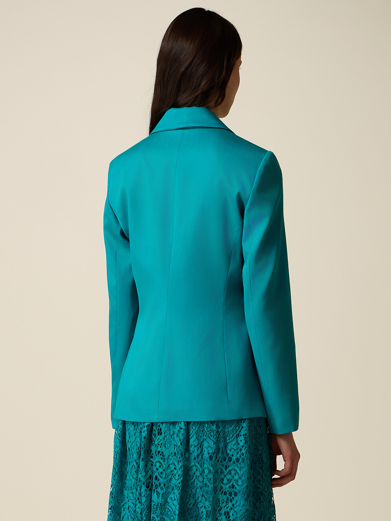 Lyocell blazer with jewel brooch image number 1