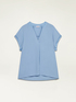 Blusa de manga corta en viscosa image number 3