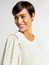 Gepunktete Bluse aus Bio-Viskose image number 0
