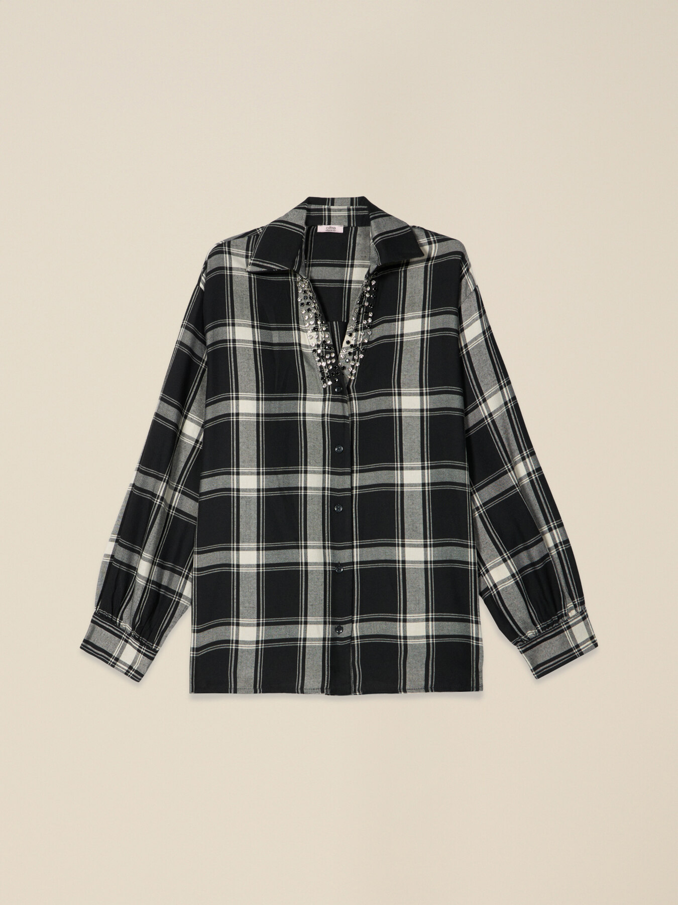 Check shirt with studs image number 3