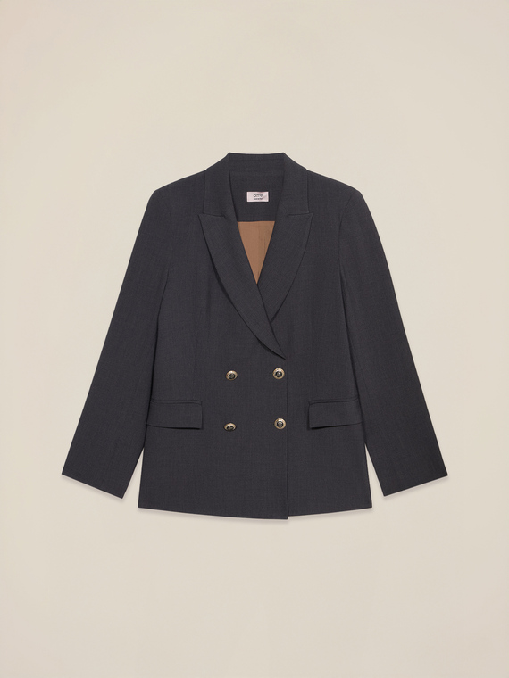 Blazer doppiopetto con bottoni araldica
