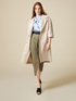 Long microfibre trench coat image number 3