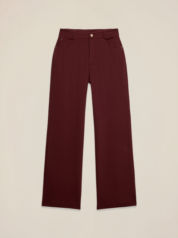 Cotton blend palazzo pants