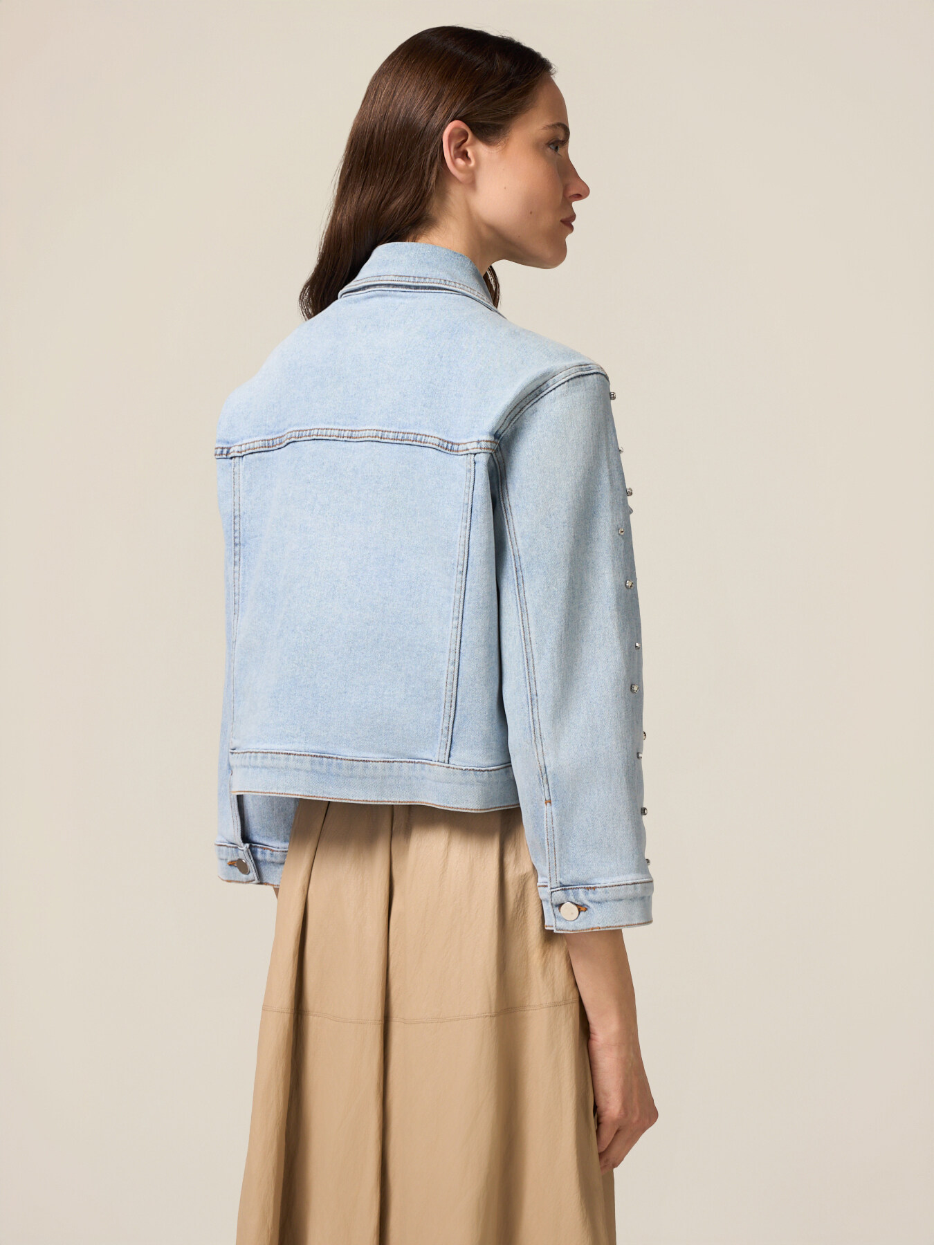 Denim jacket with patch pockets image number 1