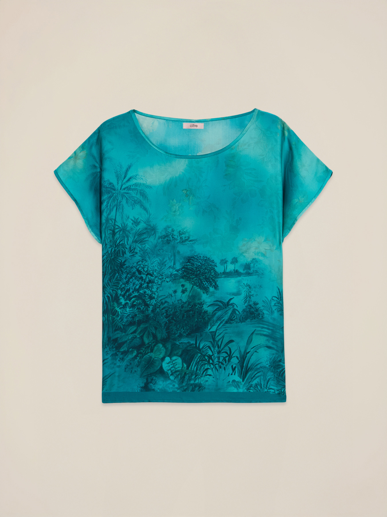 Blusa de sat&eacute;n estampada image number 3
