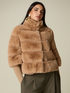 Short plush-effect jacket image number 0