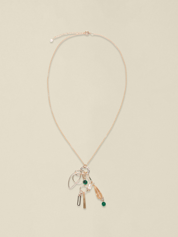 Necklace with multi-element pendant