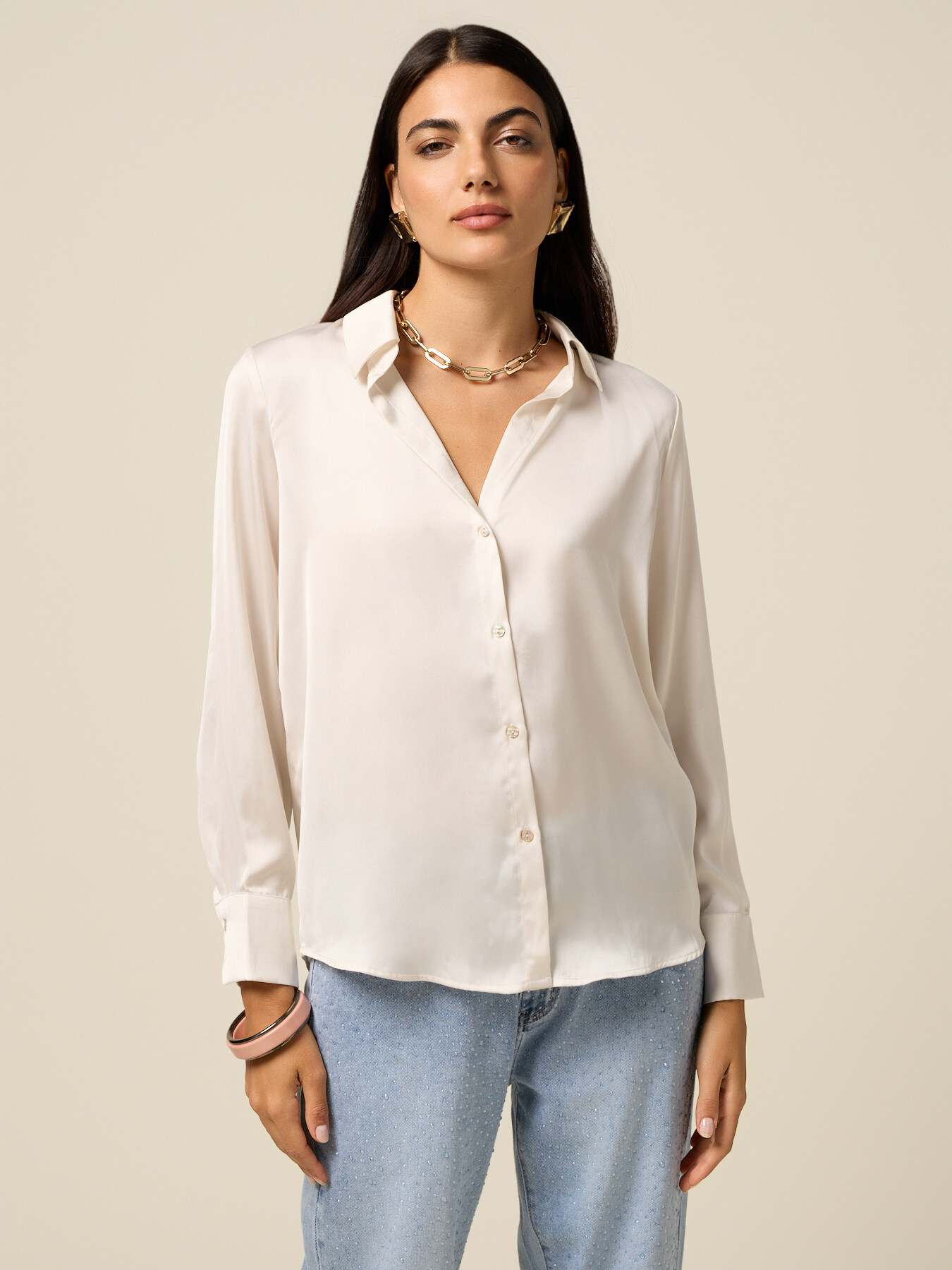 Satin shirt image number 0