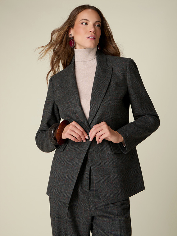 Prince of Wales check blazer