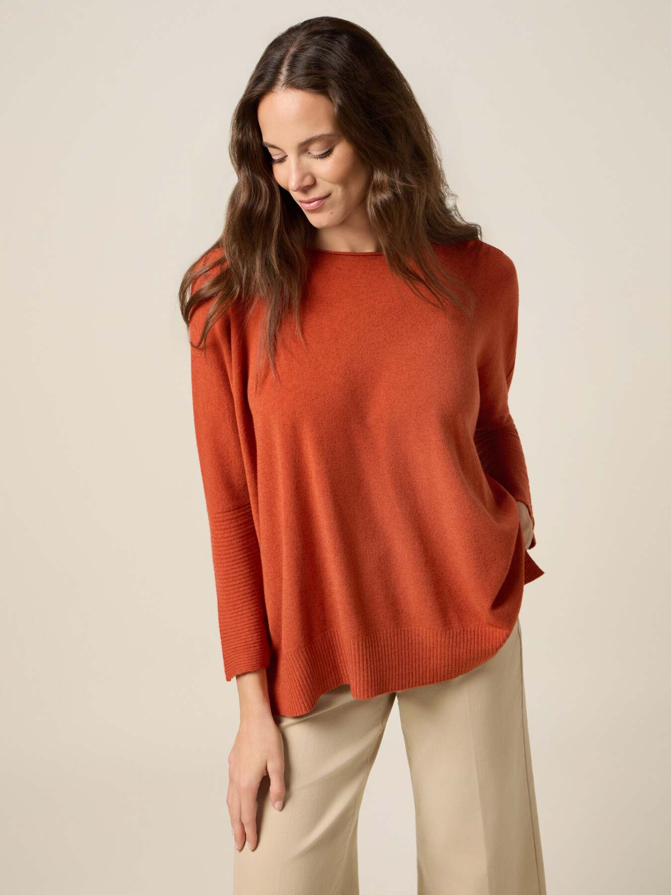 &Uuml;bergro&szlig;er Pullover aus Viskosemischung image number 0