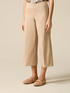 Cotton blend cropped trousers image number 3