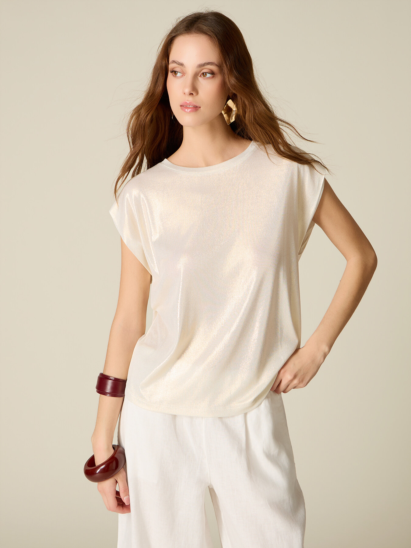 Metallic effect T-shirt image number 0