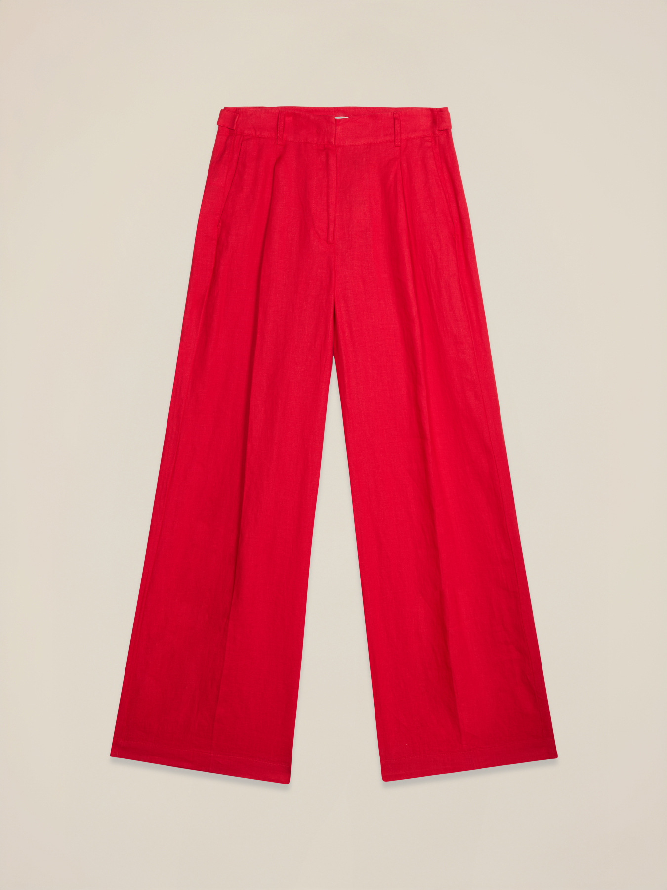 Pantaloni palazzo 100% lino image number 4