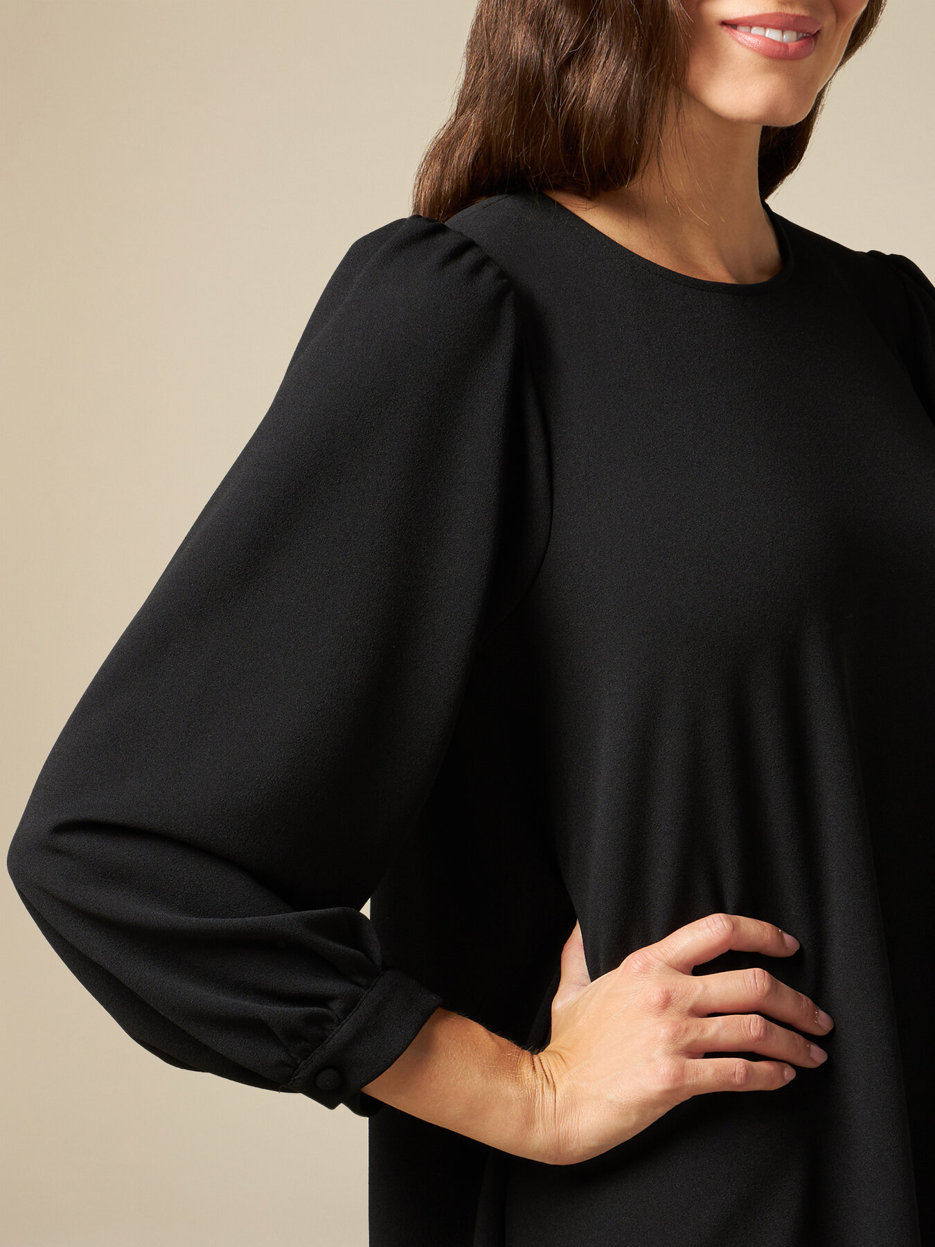 Rochie largă cu mâneci bufante image number 2