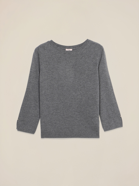 Wool and cashmere cardigan with buttons