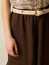 Genuine leather belt with star studs image number 0