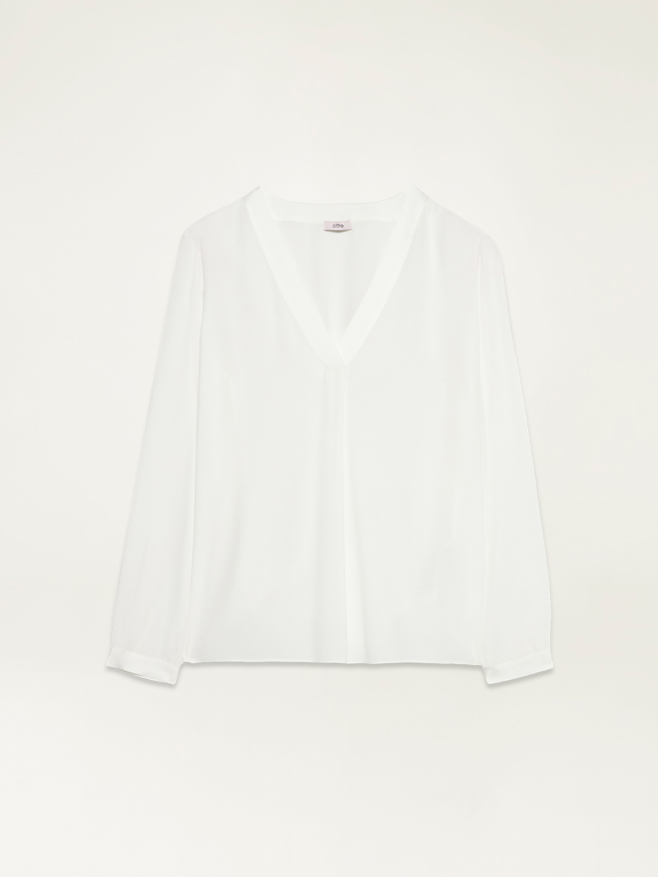 Blusa maniche lunghe con profili in raso image number 3