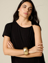 Tricou cu un singur umăr și accesoriu metalic image number 2