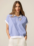 T-shirt a polo con spilla image number 0