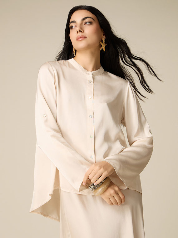 Blusa in raso di viscosa