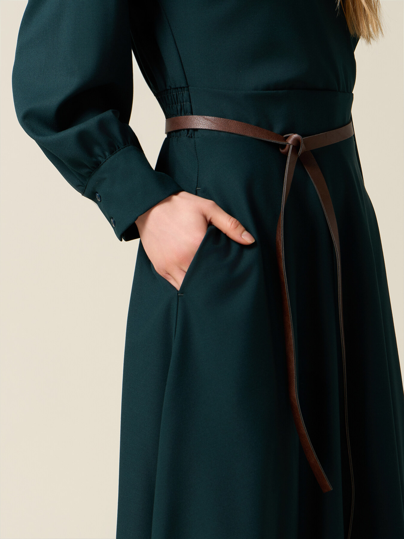 Rochie evazată cu curea image number 2