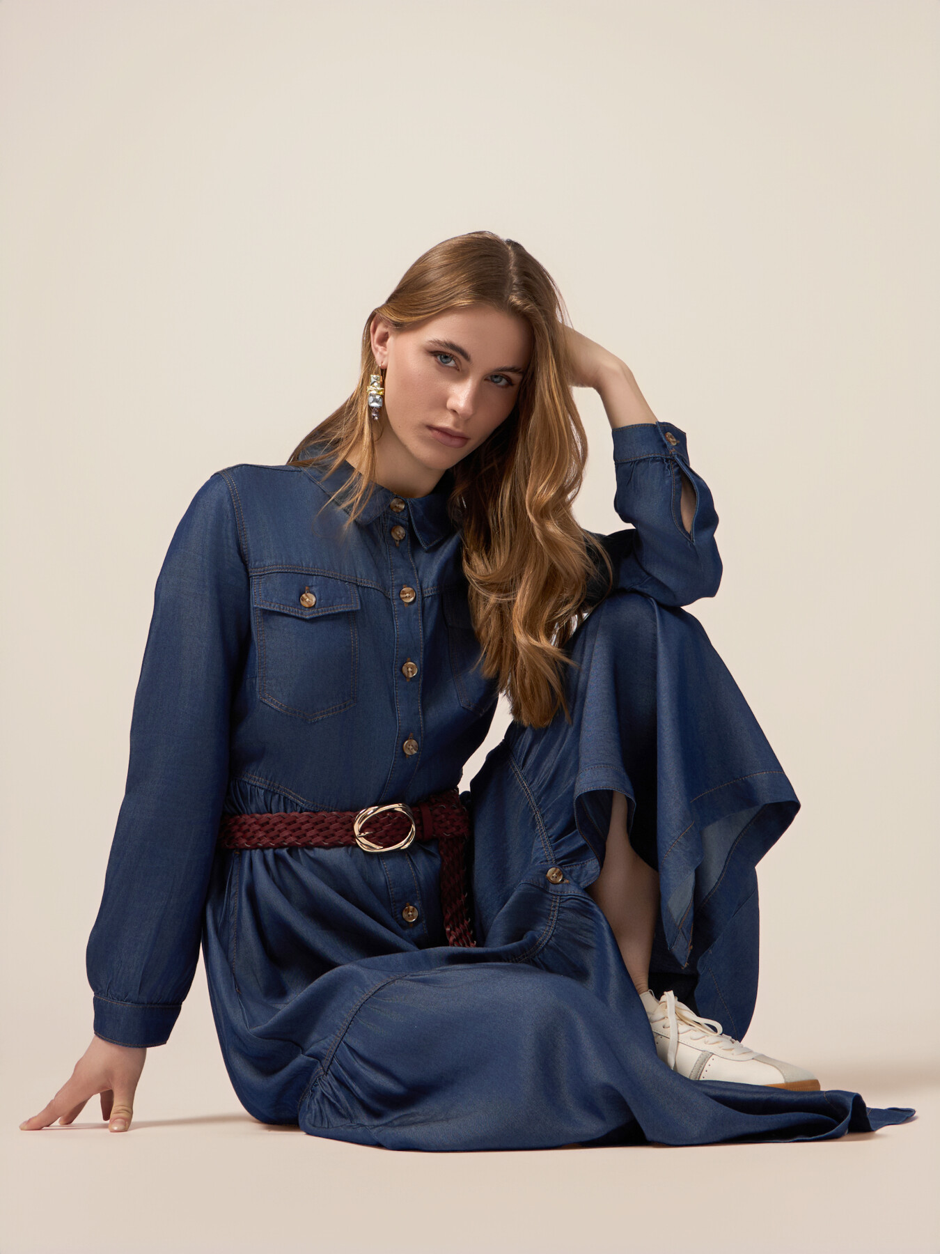 Tencel shirt dress image number 3
