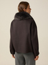 Cappotto corto misto lana con collo peluche image number 1