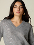 Maglia misto lana con paillettes image number 2