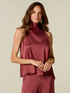 Top am&eacute;ricain en satin de viscose image number 0