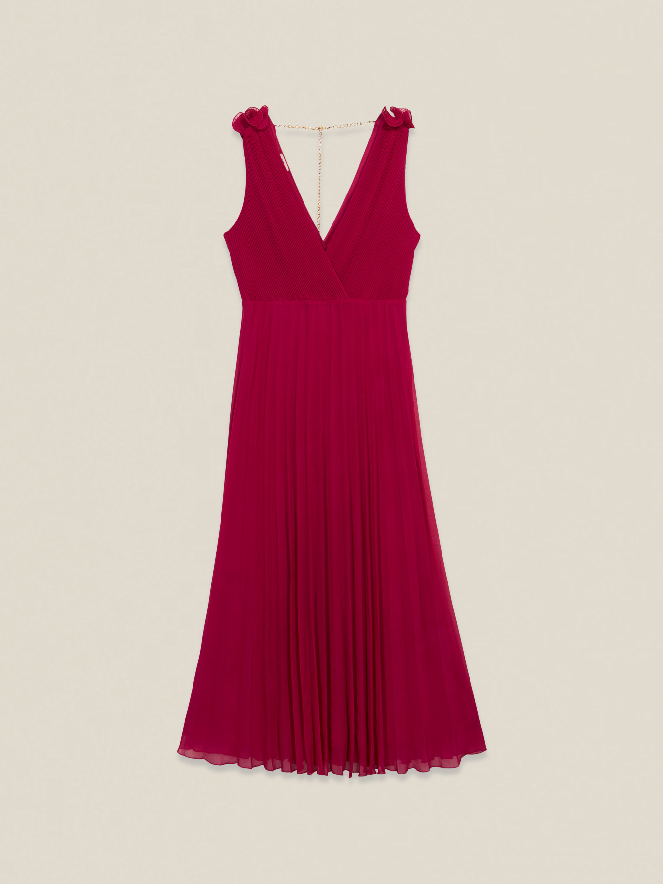 Langes Plissee-Kleid mit R&uuml;schen image number 4