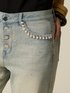 Jeans boyslim stone bleached cu aplicații bijuterie image number 2