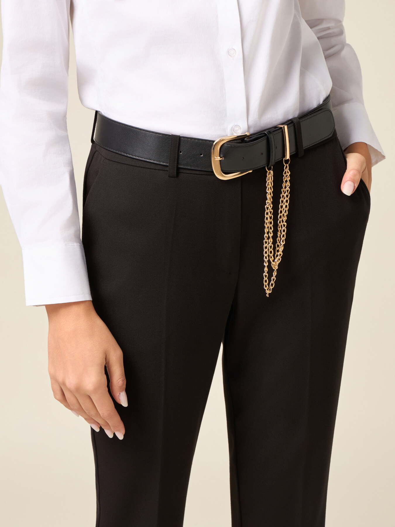 Pantalones pitillo con cintur&oacute;n image number 2