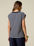 Striped V-neck T-shirt image number 1