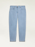Jeans boyslim eco-friendly stone bleached con borchiette image number 4