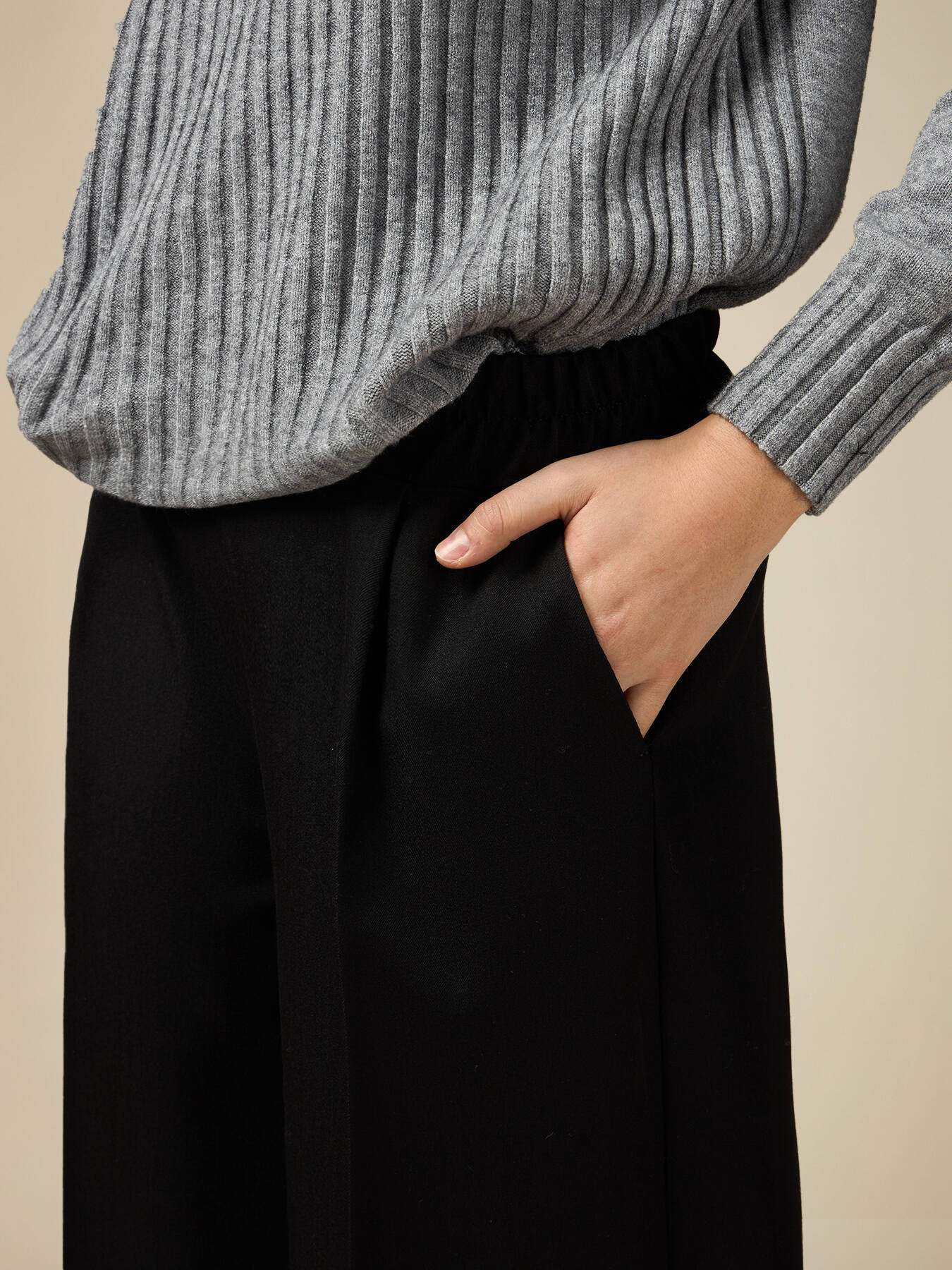 Pantalon palazzo raccourci image number 2