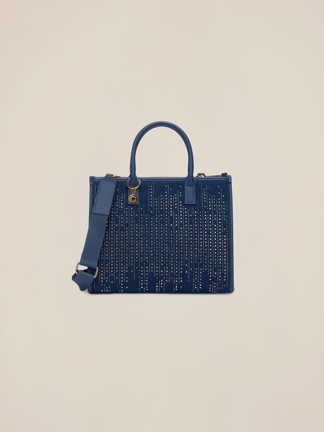 Borsa bauletto con cristalli image number 1