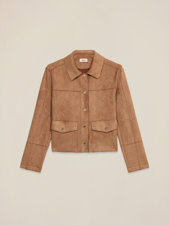 Short jacket in soft fabric