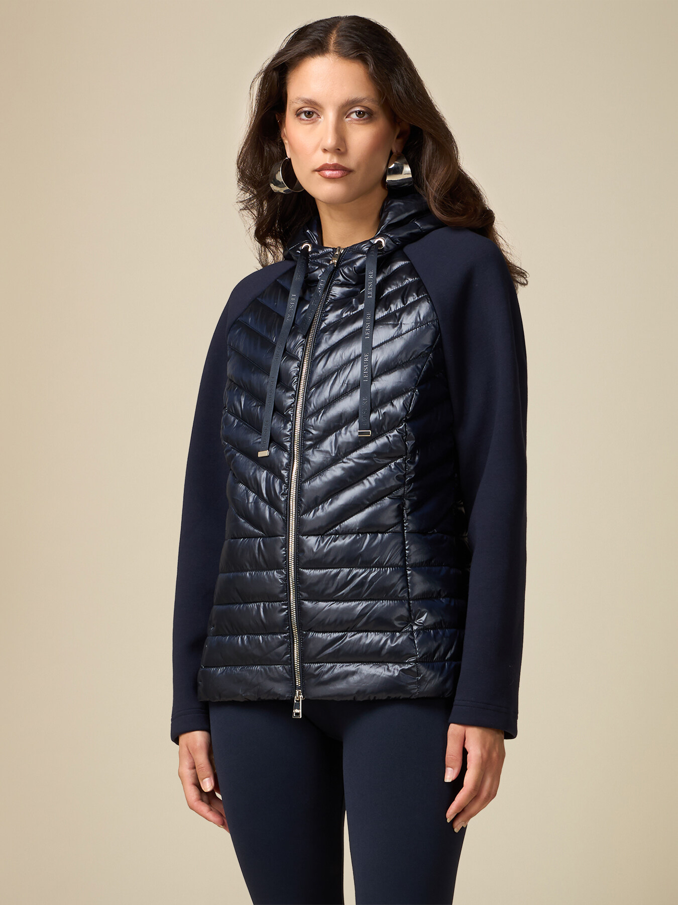 Lightweight combined down jacket image number 1