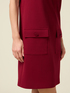 Fluid sheath dress with pockets and buttons image number 2