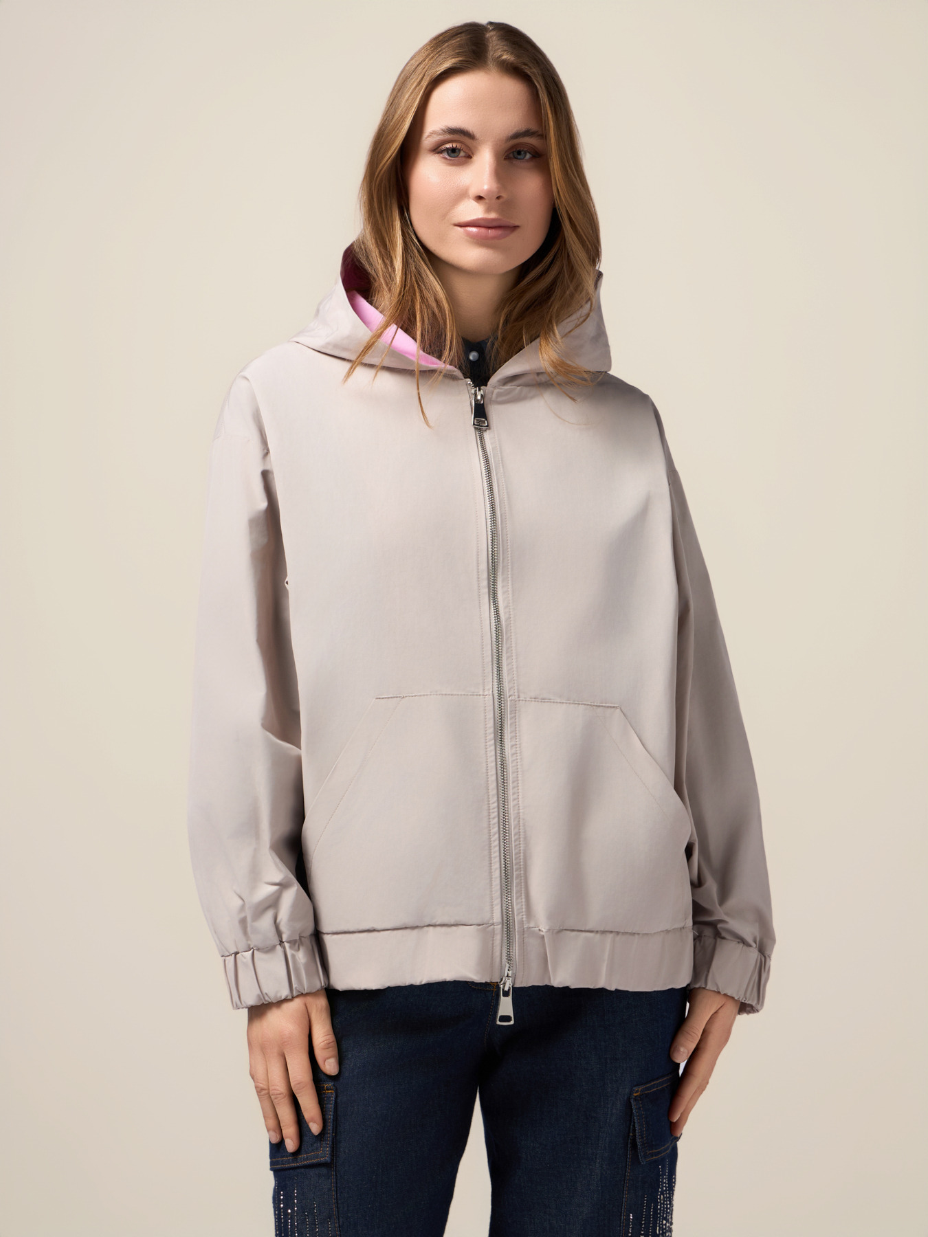 Giubbotto in nylon con cappuccio image number 0