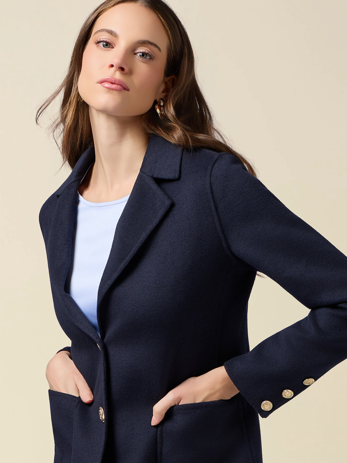 Mixed wool fabric blazer image number 2