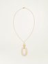 Collier avec breloque en galalithe image number 1